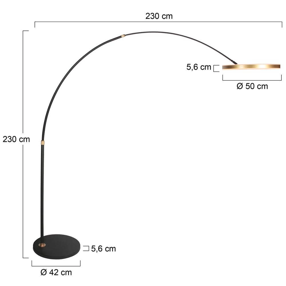 Design booglamp Ringlux zwart met goud Steinhauer 8712746177398