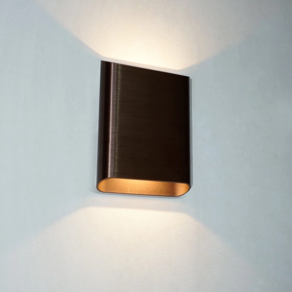 Wandlamp Diaz L Brons geborsteld Wandlamp Diaz L Brons geborsteld