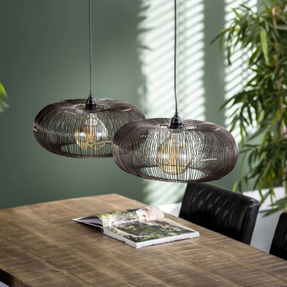 2-lichts hanglamp Copper Ø 43cm - zwart nikkel Lyora 8716803513259