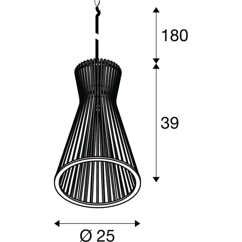 Hanglamp Wud PD conisch Ø 25cm SLV 4024163292047