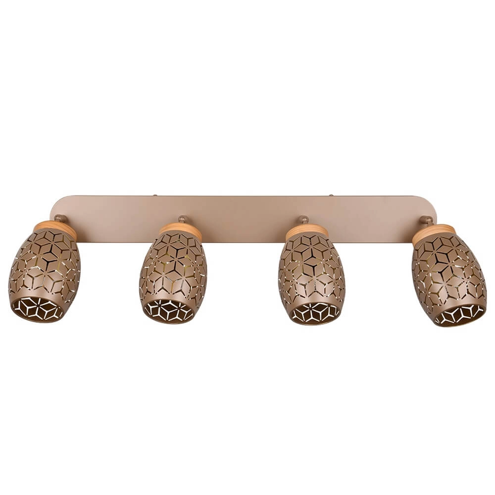 4-lichts opbouwspot Bidar koffiebruin Trio 4017807640717