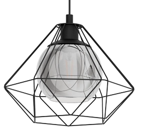 3-lichts hanglamp Vernham met smoke glas Eglo 9002759434830