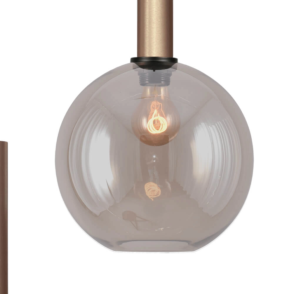 Vide hanglamp Bella 2 Messing goud met goud glas Masterlight 8718121340876