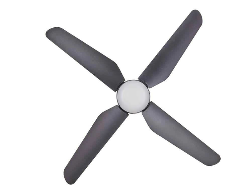 Plafondventilator met lamp Aria Led Ø 122cm zwart IP55 Beacon 9333509127796