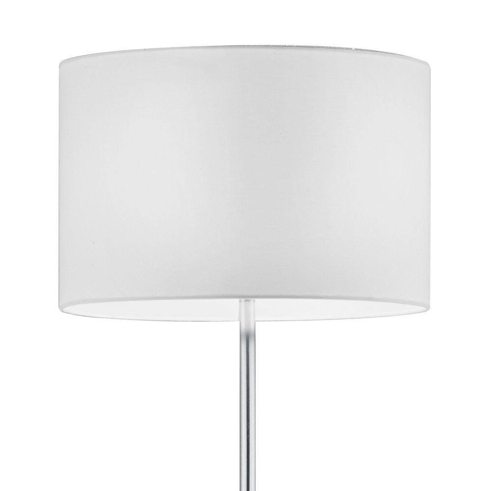 Design vloerlamp Series 4611 mat chroom met witte lampenkap Trio 4017807276121