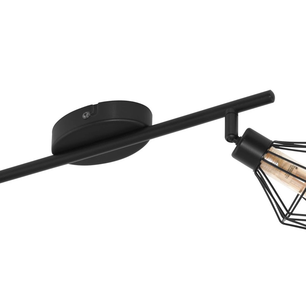 Zwarte plafondlamp Zapata 1 2-lichts Eglo 9002759327668