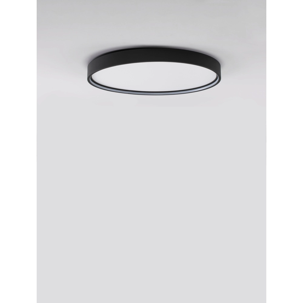 Ronde plafondlamp Olaf zwart Ø 60cm Lyora 5212017431783