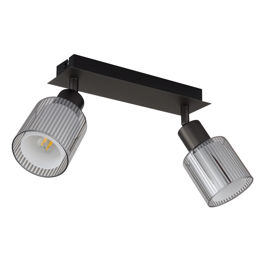 Design plafondlamp Villegas 2-lichts gunmetal Globo 9007371572946