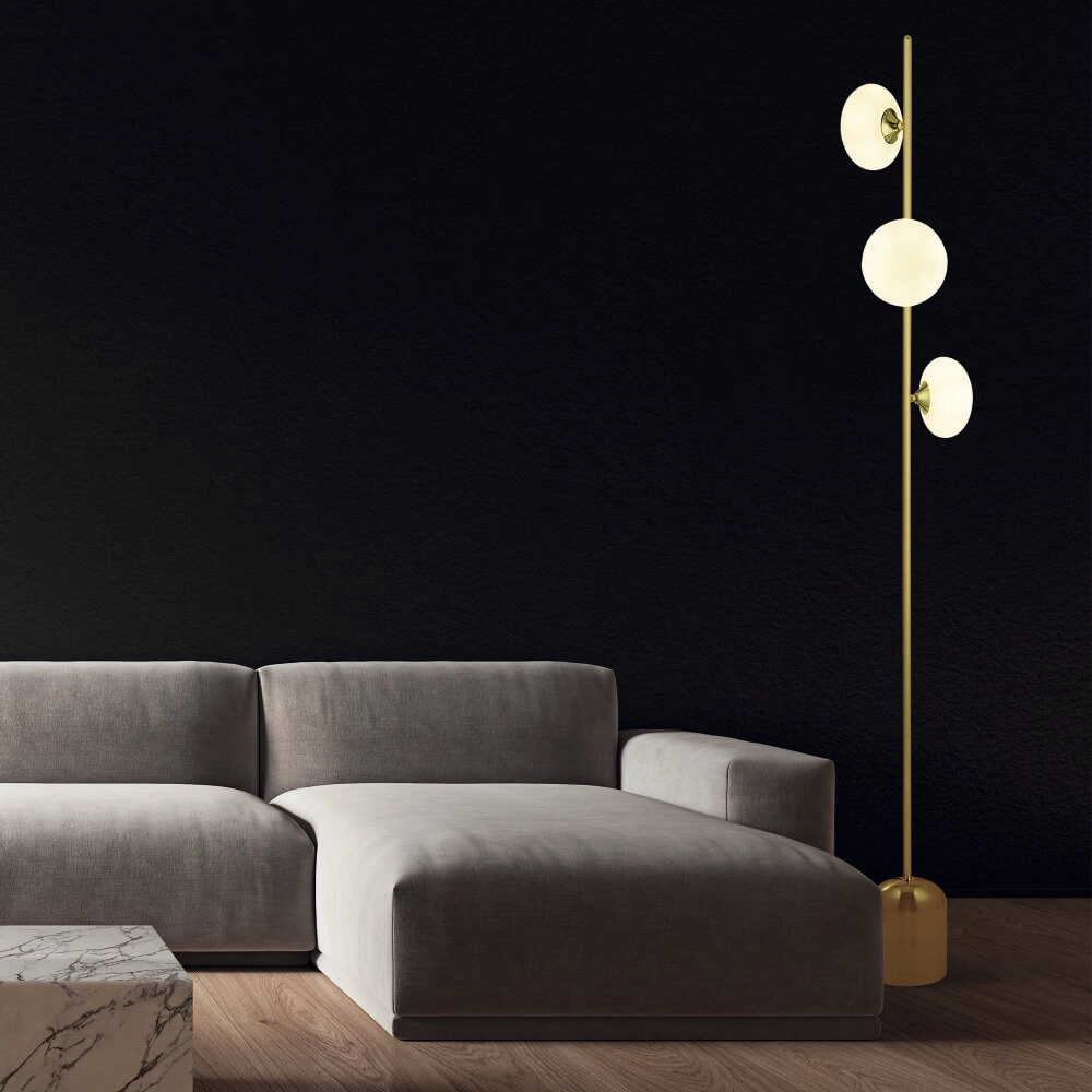 Gouden vloerlamp Pebble Searchlight 5053423230719