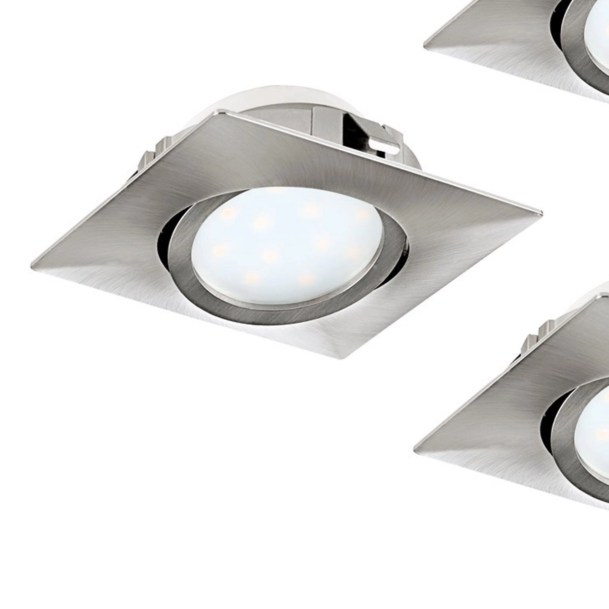 Led plafondspot Pineda Square (3x) 3x6w - 3000K - 8,4cm nikkel Eglo 9002759958466
