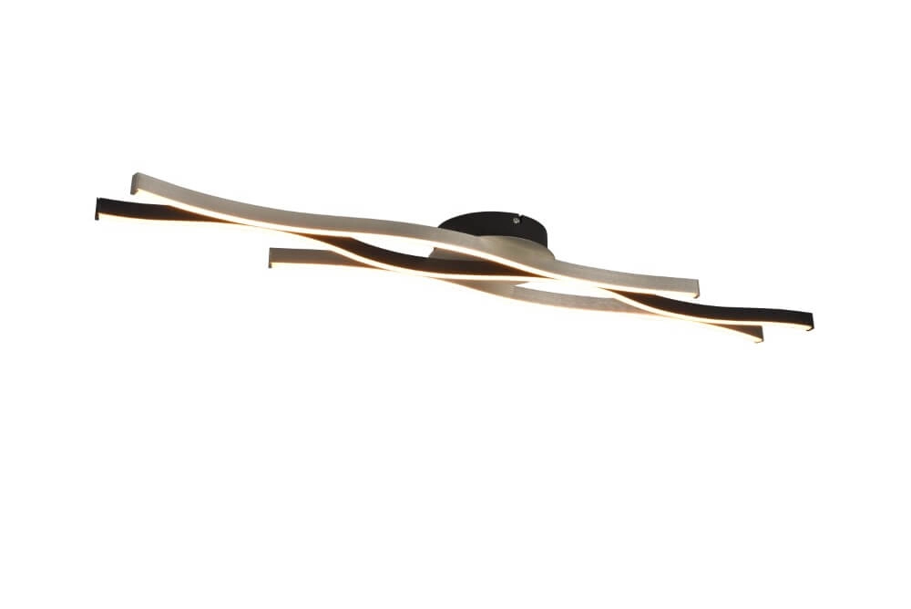 Plafondlamp Blaze zwart met metaal Trio 4017807539936