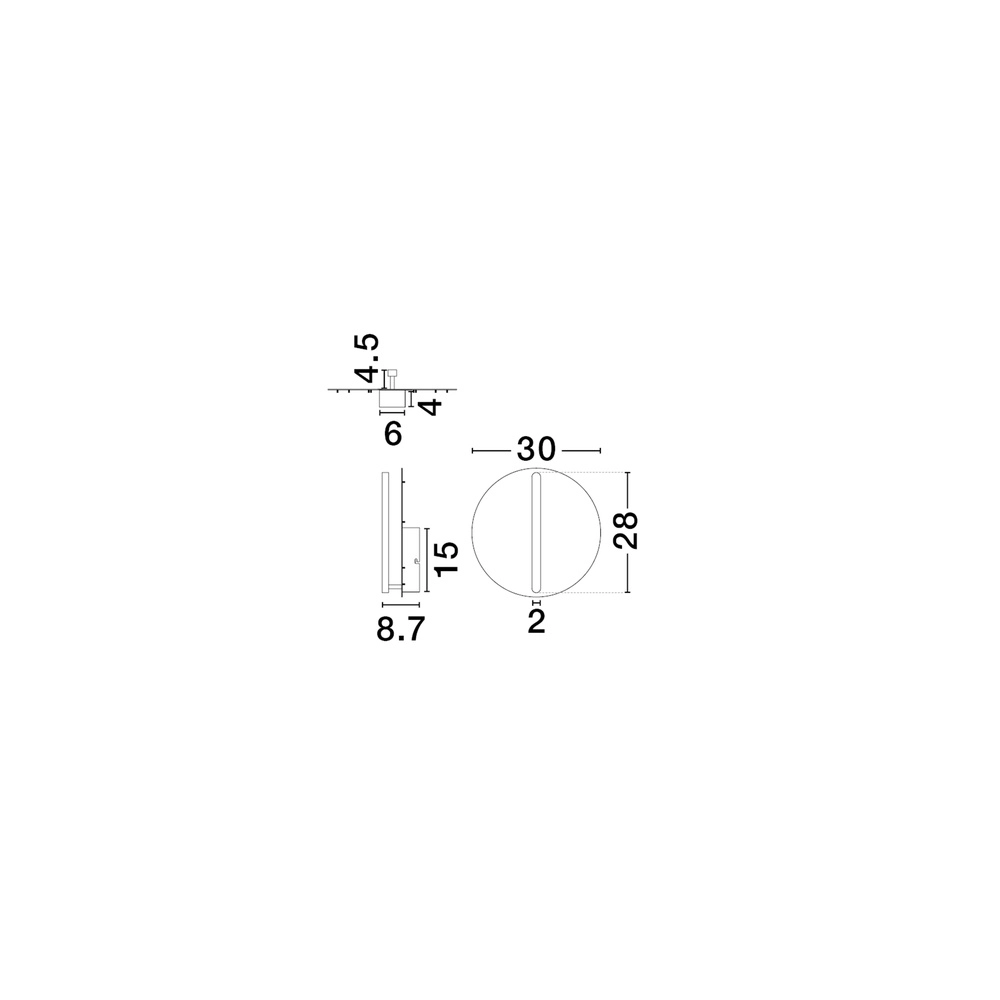 Ronde wandlamp Nalu Ø 30cm Lyora 5212017470904