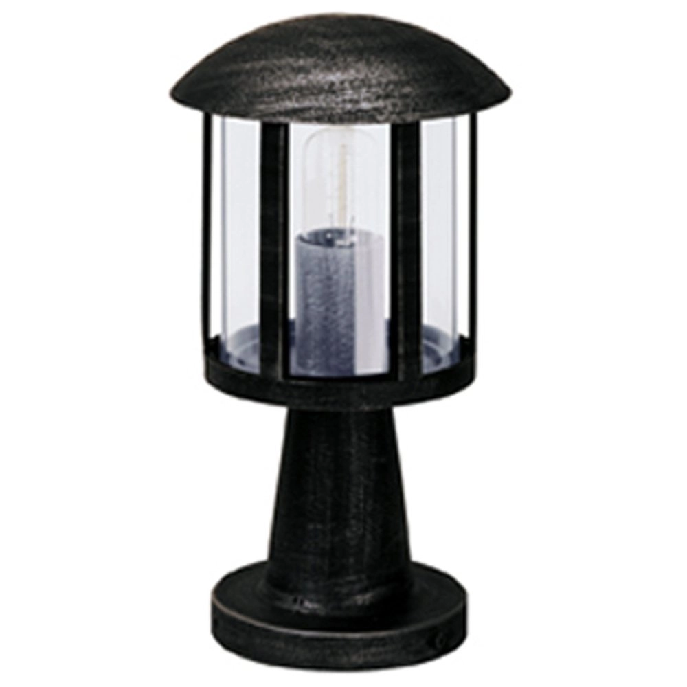 Sokkel buitenlamp Holli zwart - zilver