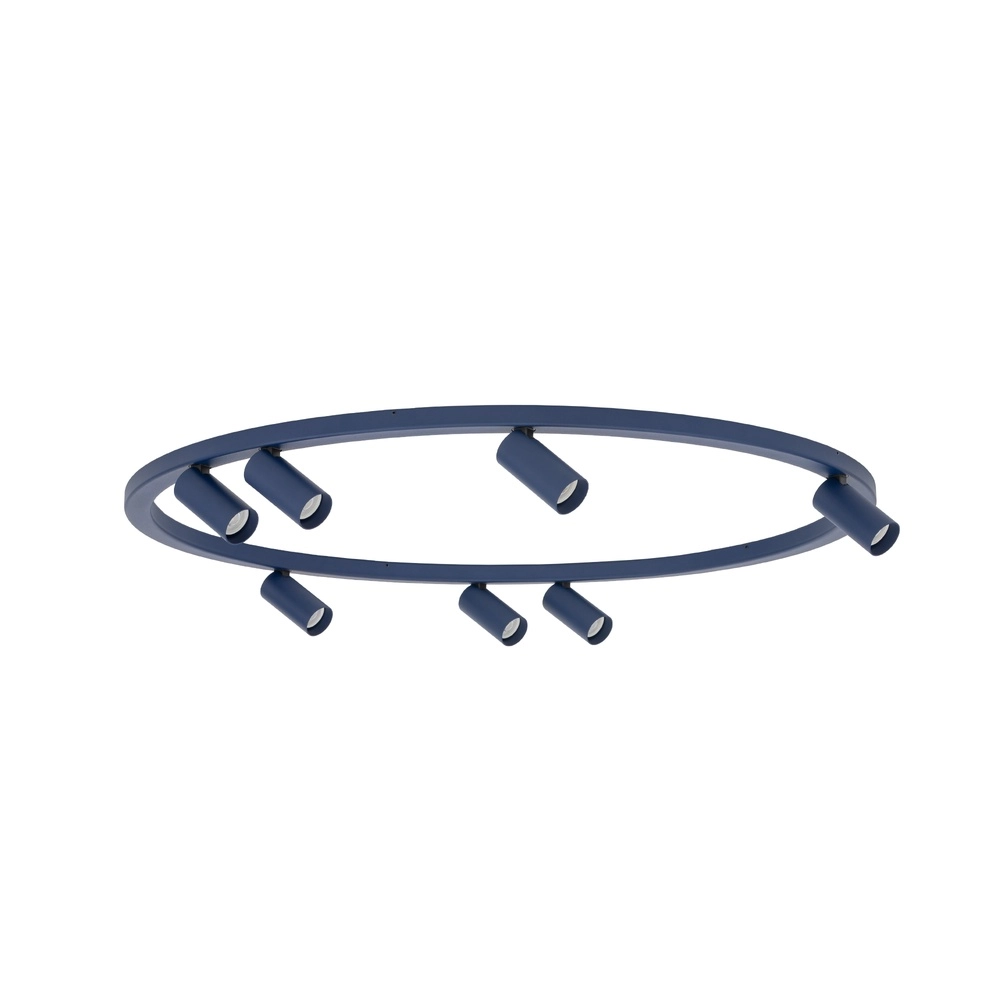 Cirkel opbouwspots Fourty 7x GU10 - donkerblauw Lyora 5903139119474