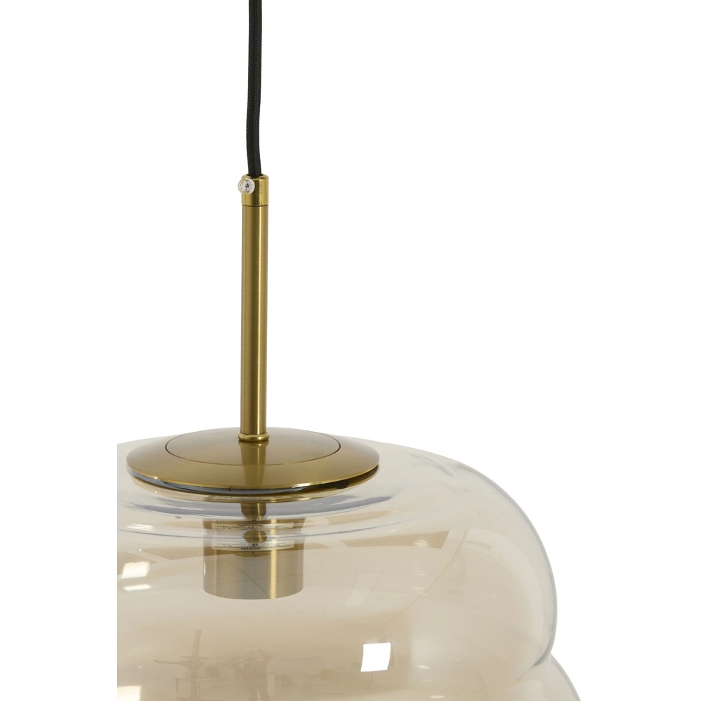 Ø 30cm hanglamp Misty met amber glas Light & Living 8717807645663