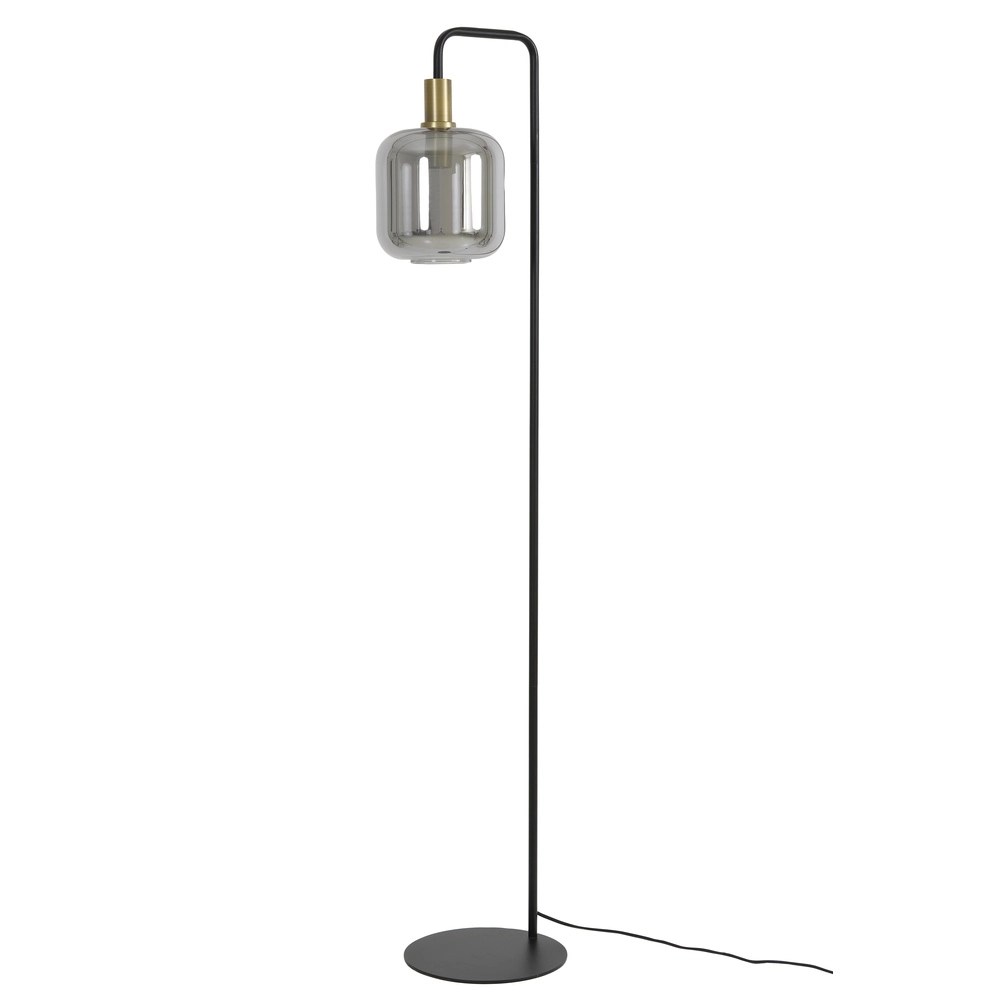Vloerlamp Lekar met smoke glas en goud Light & Living 8717807601430