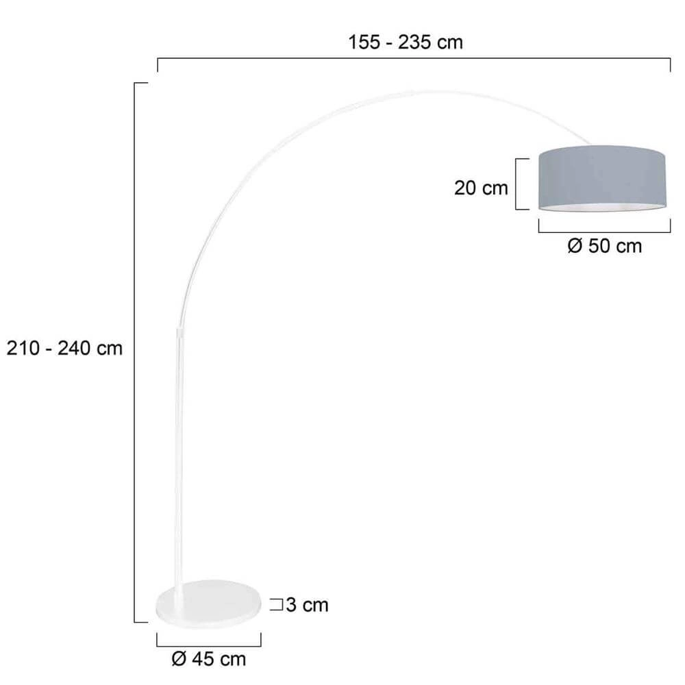 Booglamp Sparkled light wit met lichtblauwe kap Steinhauer 8712746175110