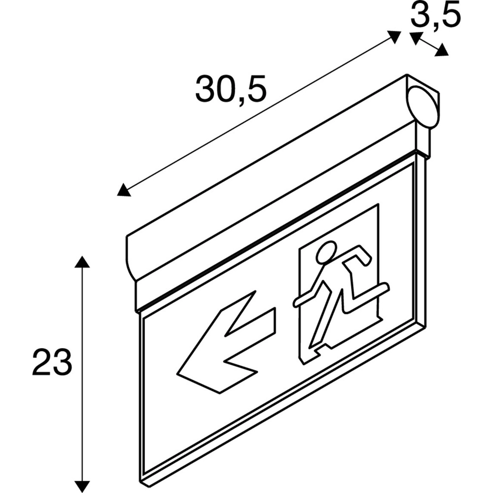 Vluchtrouteverlichting P-Light noodverlichting 3W SLV 4024163315203