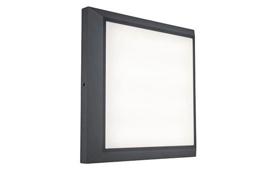 Vierkante wandlamp Helena antraciet