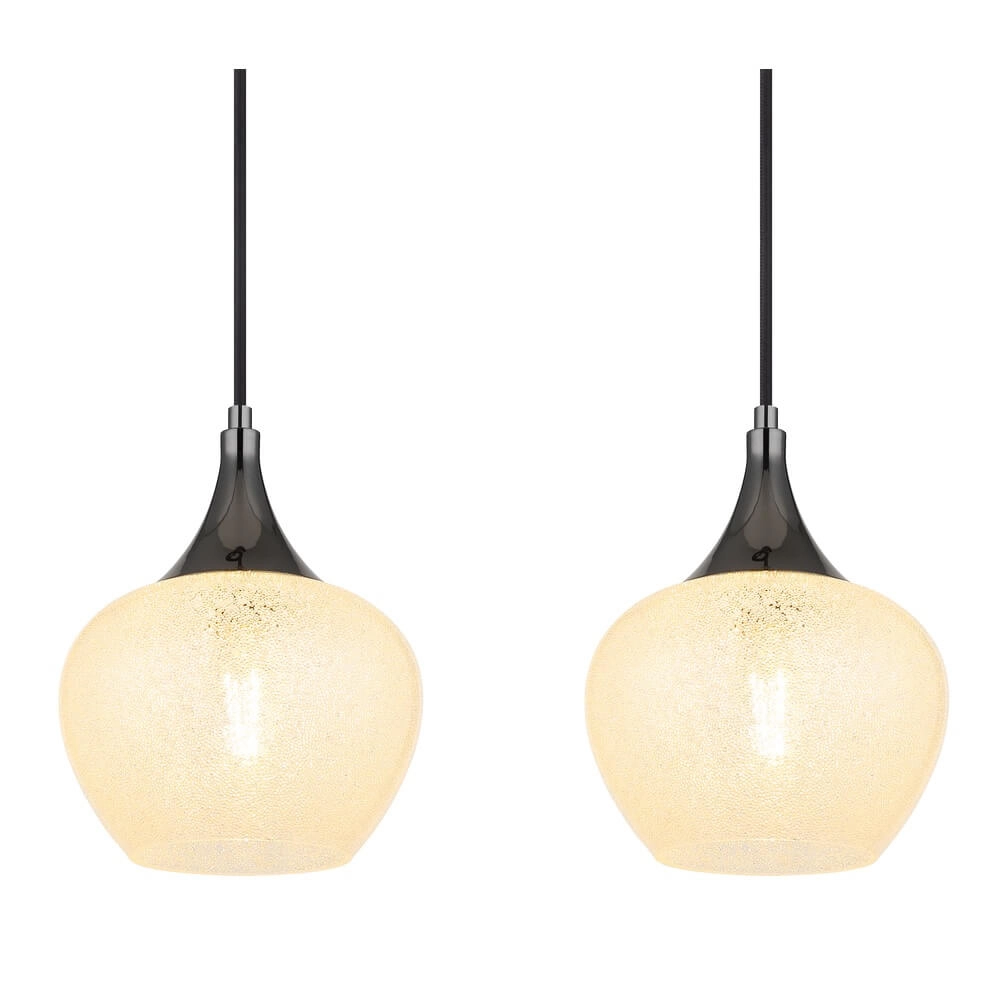 Antraciet hanglamp Maxy met wit glas 4-lichts Globo 9007371456178