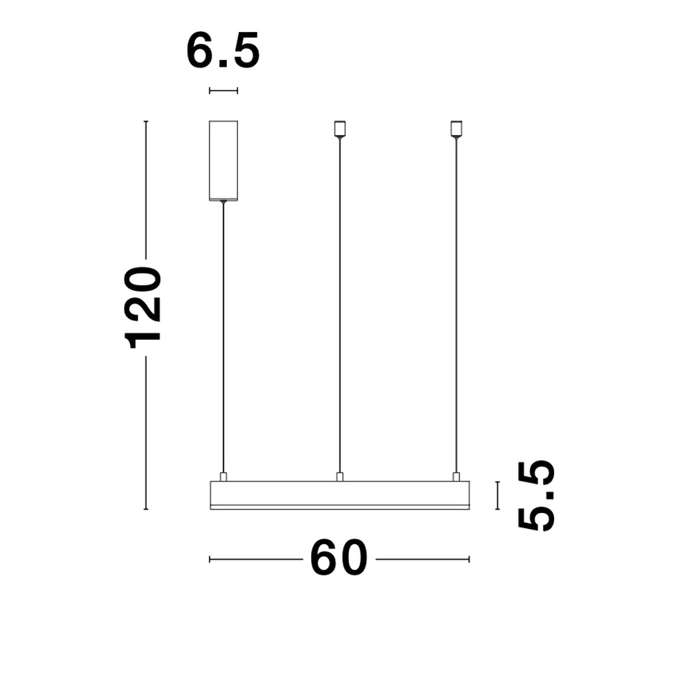 Hanglamp Motif zwart Ø 60cm 3000K Lyora 5212017421944