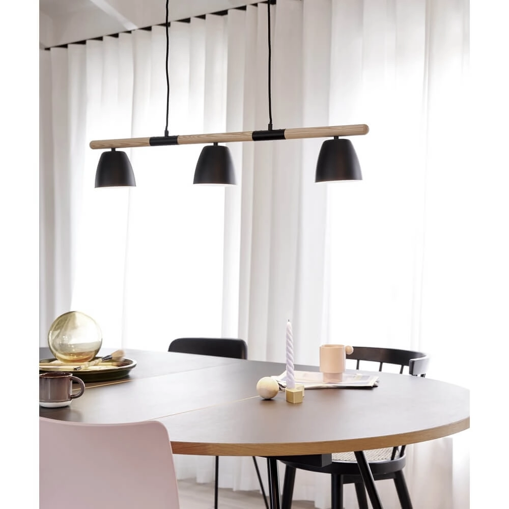 Hanglamp Theo 3-lichts zwart Nordlux 5704924005671