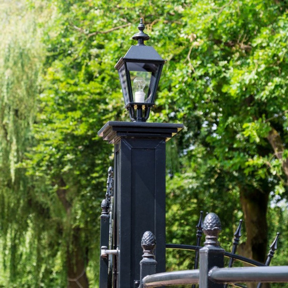 Vierkante nostalgische lantaarn lamp Bergeijk K6B zwart KS Verlichting 8714732141246