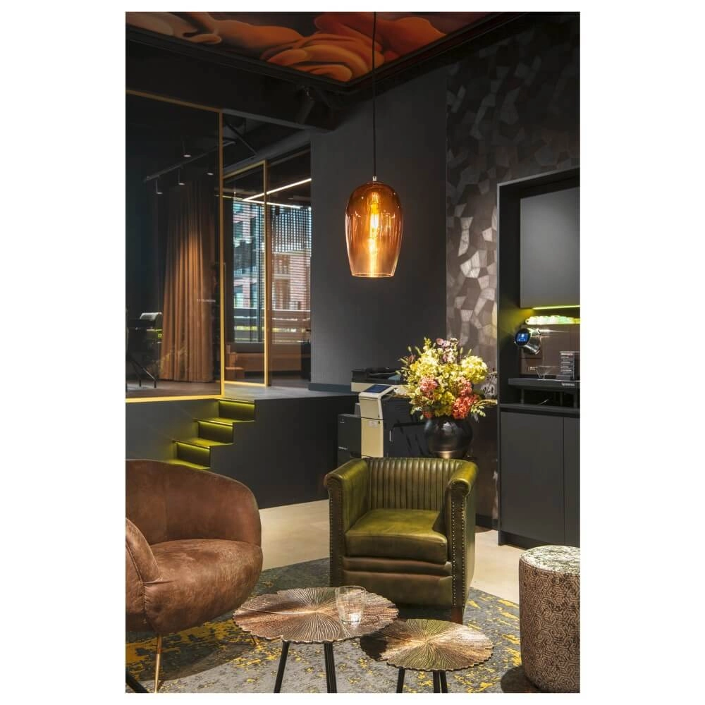 Glazen hanglamp Pantilo koper glas - Ø 18cm SLV 4024163266406