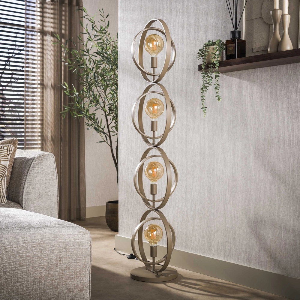 4-lichts zand vloerlamp Turn E27 - Ø 40cm Lyora 8716803513099