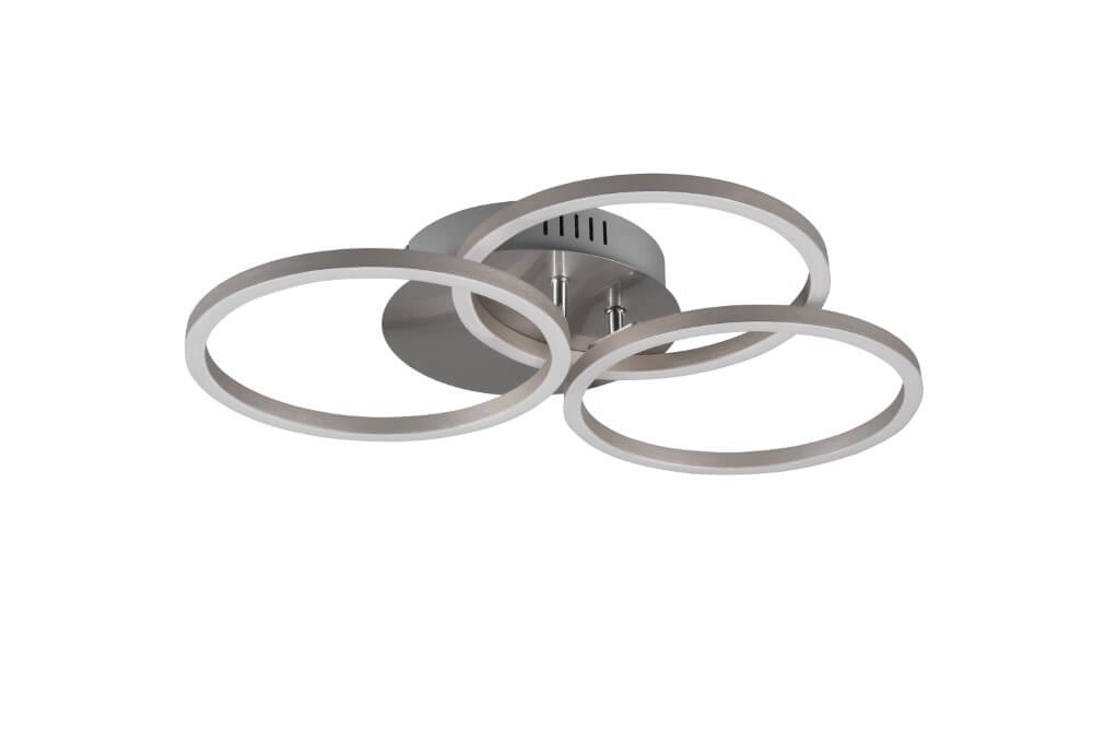 Plafonnière Circle 3-rings RVS Trio 4017807500639