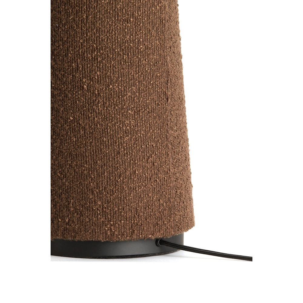 Vloerlamp Devia Ø 50cm - bouclé - bruin Light & Living 8717807759520