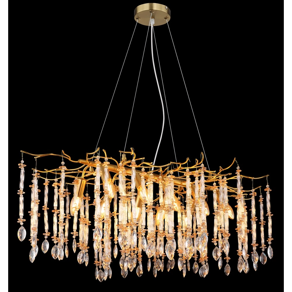 Hanglamp Gloria 100cm goud Globo 9007371578993