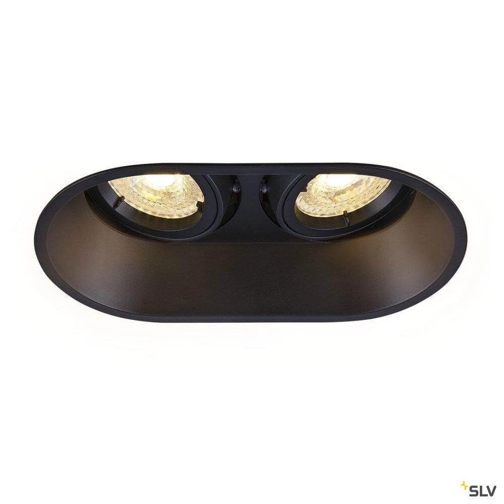 Zwarte inbouwspot Horn