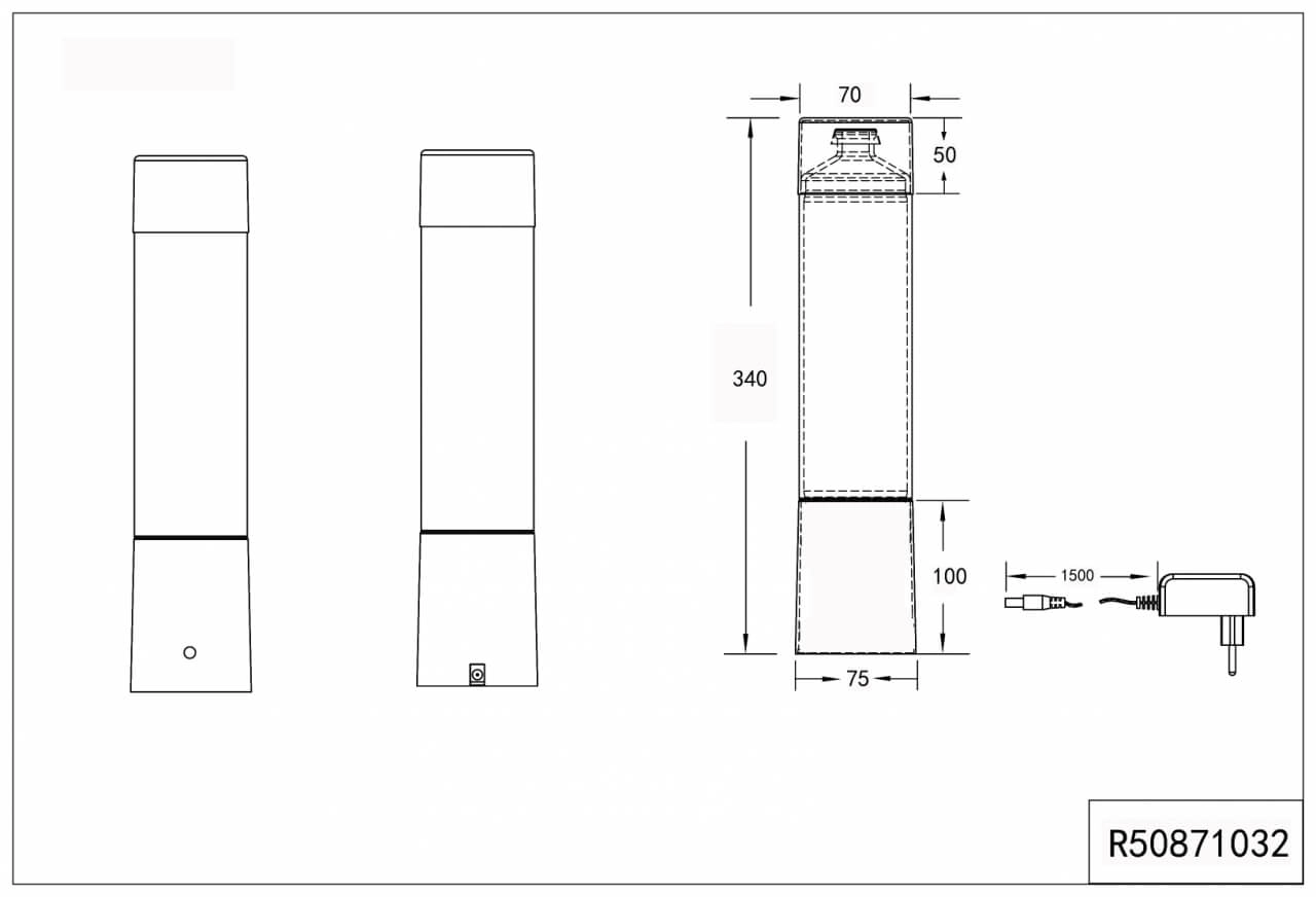 Tafellamp Glitter Ø 7,5cm - RGB Trio 4017807558821