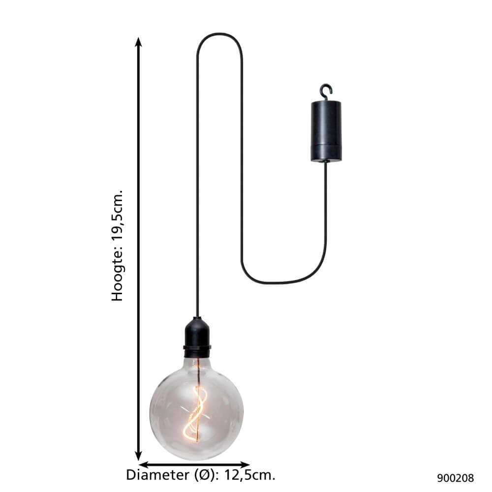 Zwarte pendel Vignanello helder Eglo 9008606229925