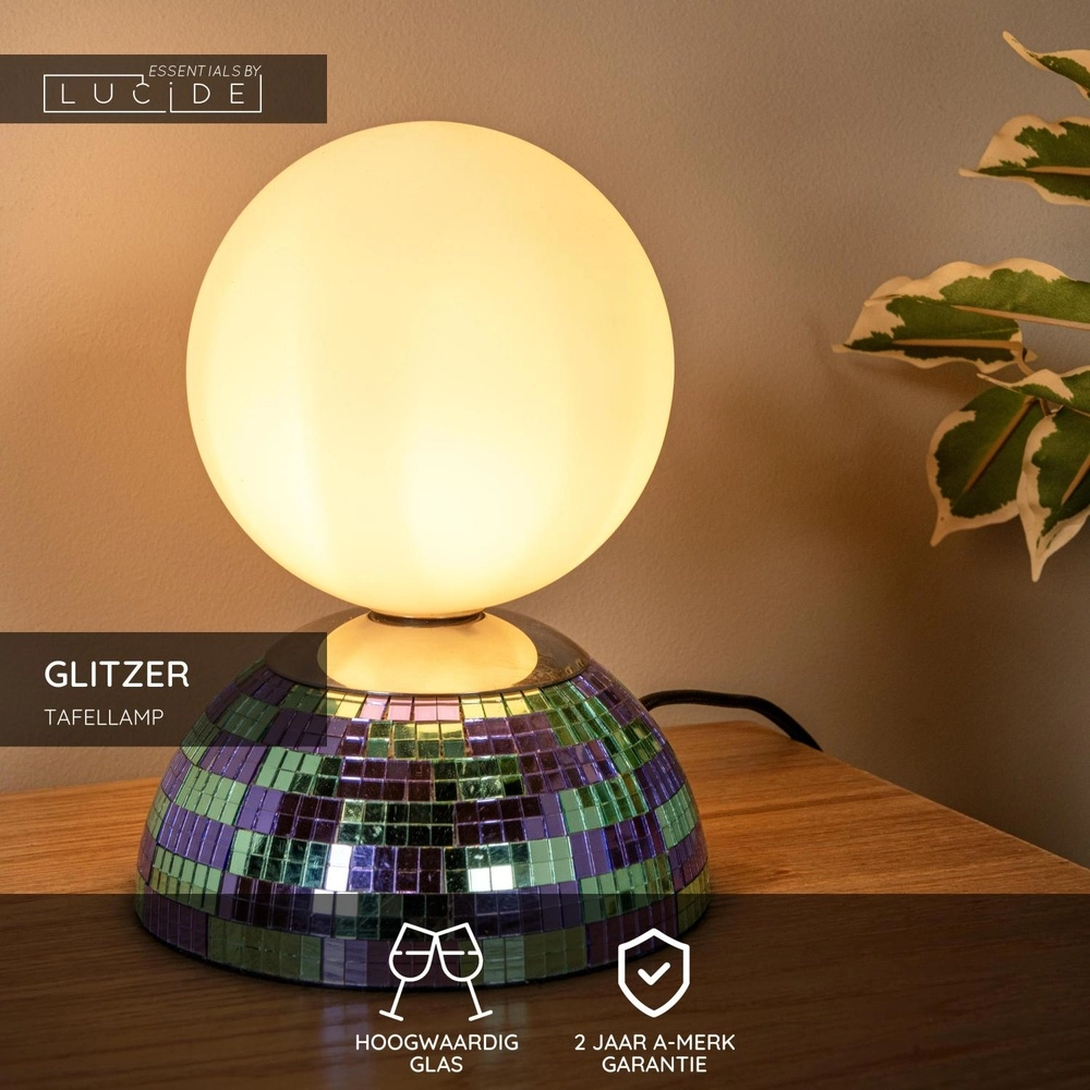 Tafellampje Glitzer blauw Lucide 5411212106520