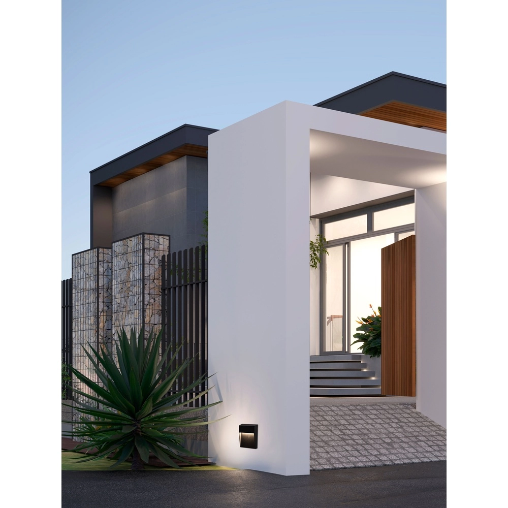 Vierkante wandlamp Fem zwart Lyora 5212017478924