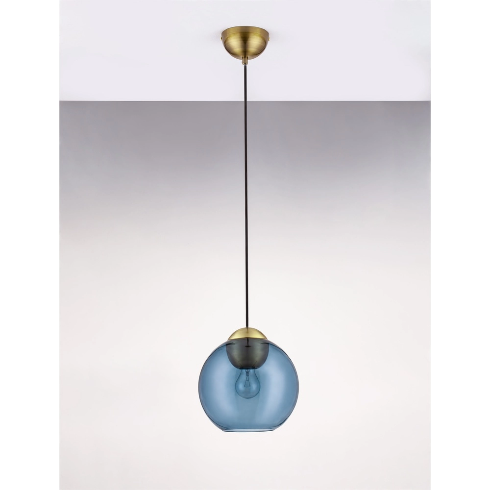Design hanglamp Midori blauw glas Lyora 5212017434258