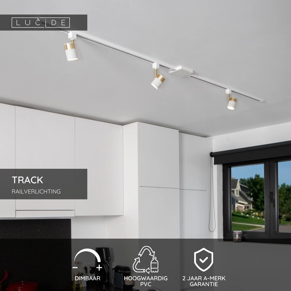 Rail afdekking Track 2 meter wit Lucide 5411212093790