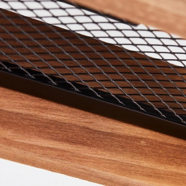 Plafondlamp Calandra 2-lichts zwart met houtbruin Brilliant 4004353394430