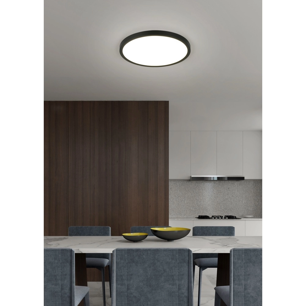 Plafonniere Draco zwart Ø 40cm Trio 4017807654493