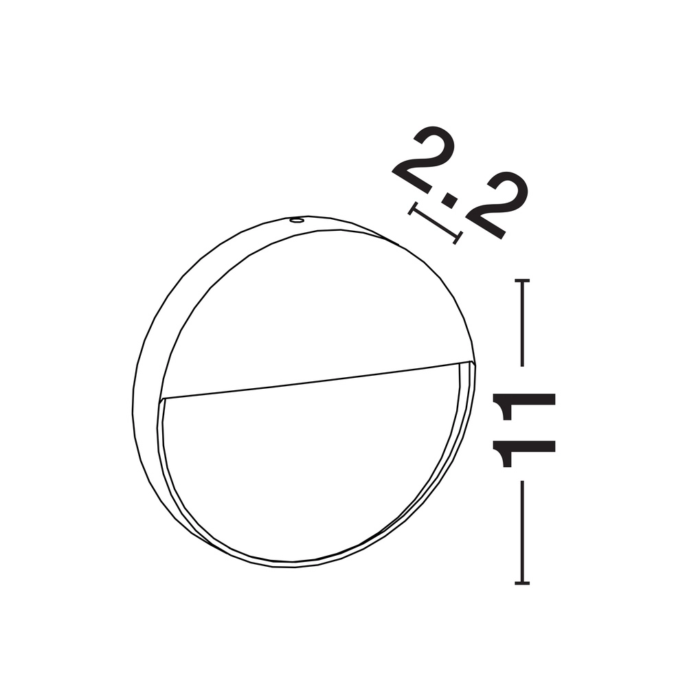 Ronde wandlamp Toby design wit Lyora 5212017453600