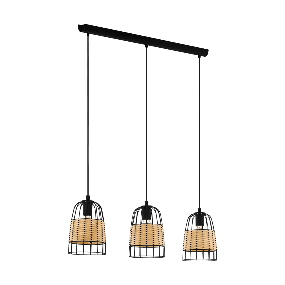 Eetkamer hanglamp Anwick met rotan Eetkamer hanglamp Anwick met rotan