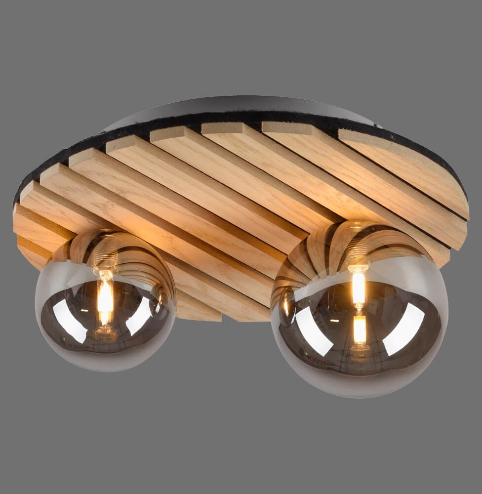 Houten plafondlamp Green Stika rond Just Light 4043689004231