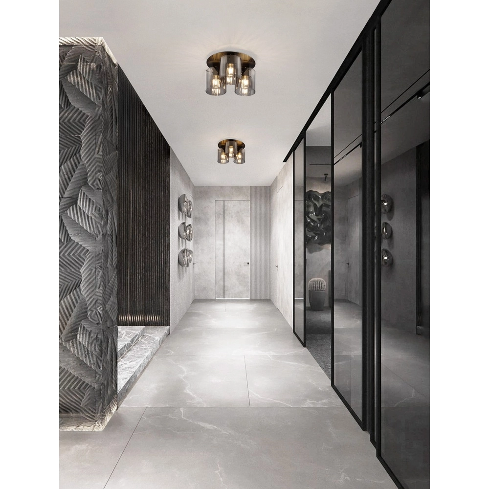 Design plafondlamp Mirbi 3-lichts zwart Lyora 5212017468451