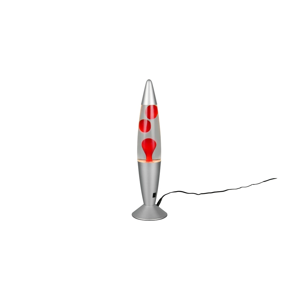 Lavalamp Vesuv zilver met rood Lavalamp Vesuv zilver met rood