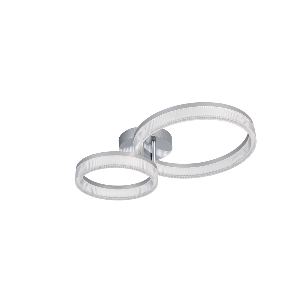 Moderne plafondlamp Mova S chroom Trio 4017807682175