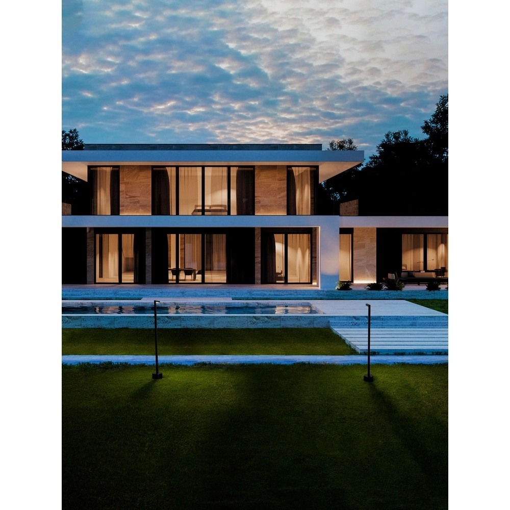 Sleek garden lamp Pipe black 64.5cm Lyora 5212017465542