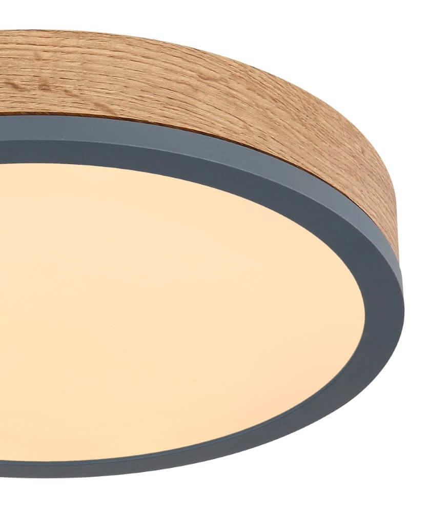 Houten led plafondlamp Doro Ø 30cm Globo 9007371442553