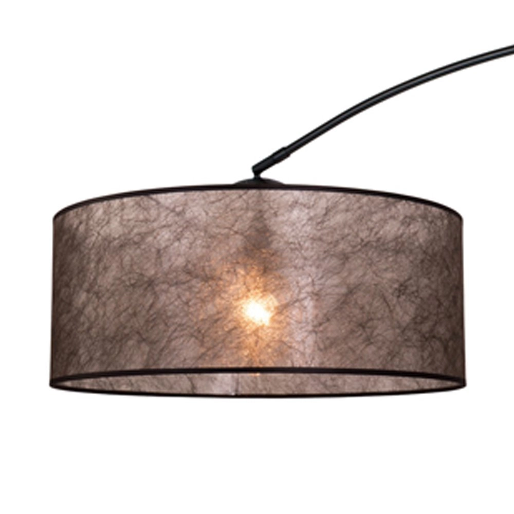 Booglamp Stresa zwart met sizoflor lampenkap Steinhauer 8712746106671